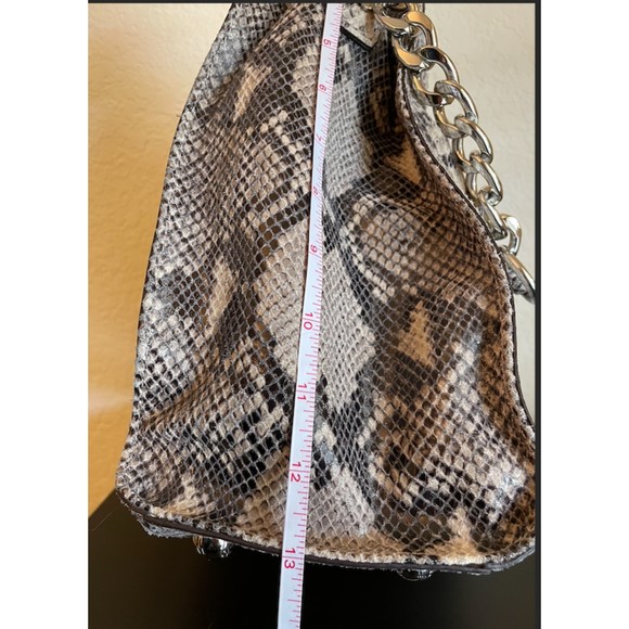 Michael Kors Gray Snakeskin Silver Hardware Large Hamilton Bag - Picture 10 of 16